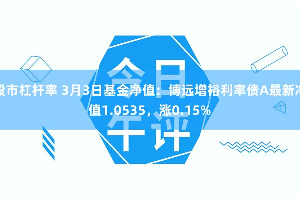 股市杠杆率 3月3日基金净值：博远增裕利率债A最新净值1.0535，涨0.15%