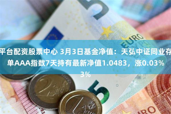 平台配资股票中心 3月3日基金净值：天弘中证同业存单AAA指数7天持有最新净值1.0483，涨0.03%