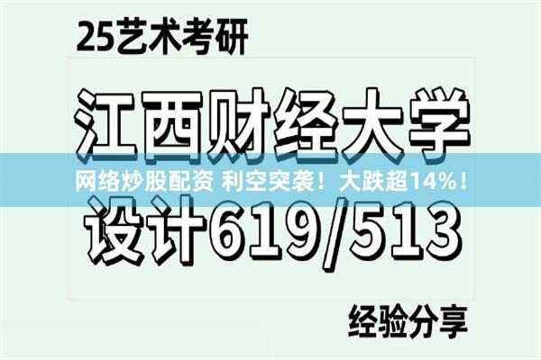 网络炒股配资 利空突袭！大跌超14%！