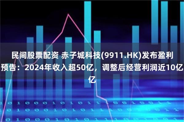 民间股票配资 赤子城科技(9911.HK)发布盈利预告：2024年收入超50亿，调整后经营利润近10亿