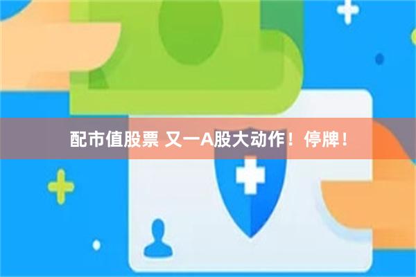 配市值股票 又一A股大动作！停牌！