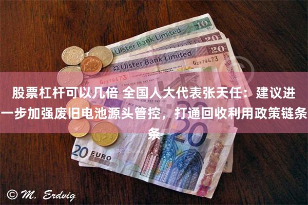 股票杠杆可以几倍 全国人大代表张天任：建议进一步加强废旧电池源头管控，打通回收利用政策链条