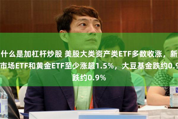 什么是加杠杆炒股 美股大类资产类ETF多数收涨，新兴市场ETF和黄金ETF至少涨超1.5%，大豆基金跌约0.9%