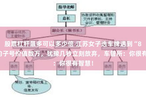 股票杠杆最多可以多少倍 江苏女子选车牌遇到“888”豹子号价值数万，犹豫几秒立刻放弃，车管所：你很有智慧！