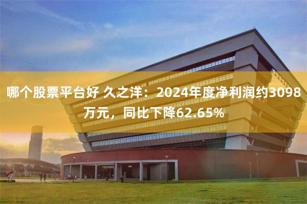 哪个股票平台好 久之洋：2024年度净利润约3098万元，同比下降62.65%