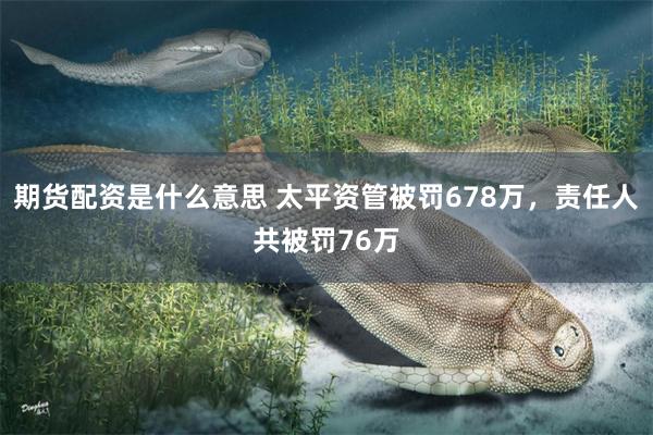 期货配资是什么意思 太平资管被罚678万，责任人共被罚76万