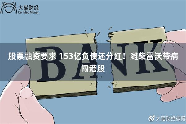 股票融资要求 153亿负债还分红！潍柴雷沃带病闯港股