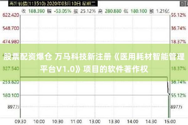 股票配资爆仓 万马科技新注册《医用耗材智能管理平台V1.0》项目的软件著作权