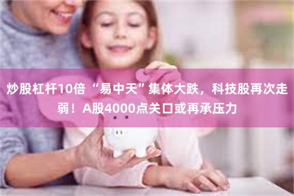 炒股杠杆10倍 “易中天”集体大跌，科技股再次走弱！A股4000点关口或再承压力