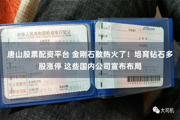 唐山股票配资平台 金刚石散热火了！培育钻石多股涨停 这些国内公司宣布布局