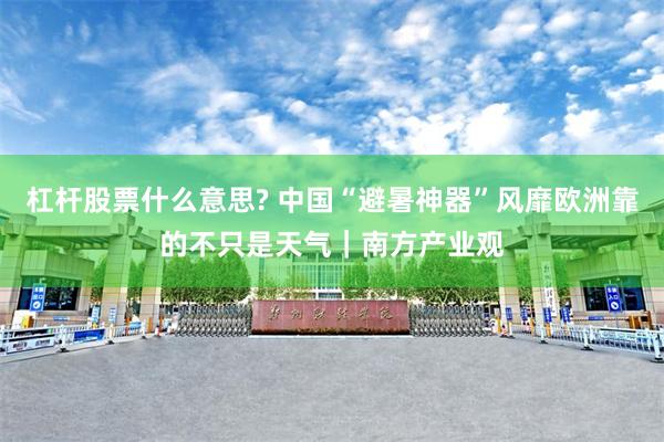 杠杆股票什么意思? 中国“避暑神器”风靡欧洲靠的不只是天气｜南方产业观