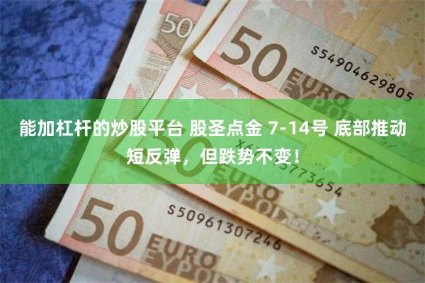 能加杠杆的炒股平台 股圣点金 7-14号 底部推动短反弹，但跌势不变！