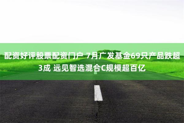 配资好评股票配资门户 7月广发基金69只产品跌超3成 远见智选混合C规模超百亿