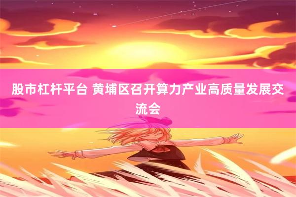 股市杠杆平台 黄埔区召开算力产业高质量发展交流会
