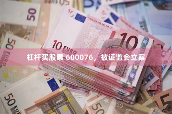 杠杆买股票 600076，被证监会立案