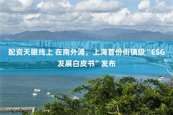 配资天眼线上 在南外滩，上海首份街镇级“ESG发展白皮书”发布