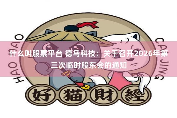 什么叫股票平台 德马科技：关于召开2026年第三次临时股东会的通知